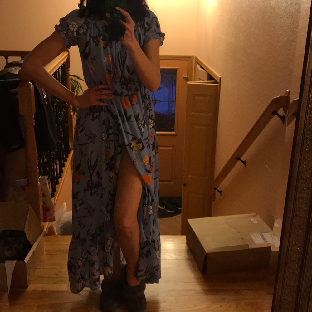 belle vere floral faux wrap dress